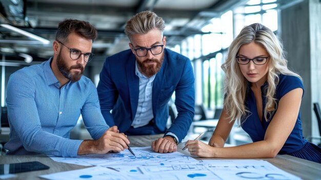 Professionelles Beratungsteam bei strategischer Planung